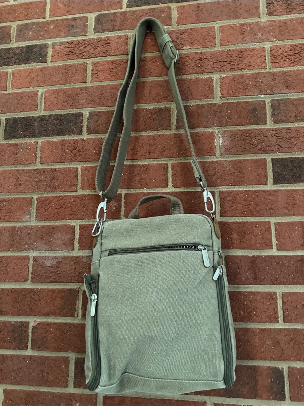 Travelon Anti-Theft Heritage Tour Bag Canvas Messenger Crossbody